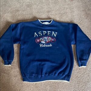 Vintage Aspen Colorado Blue Crewneck